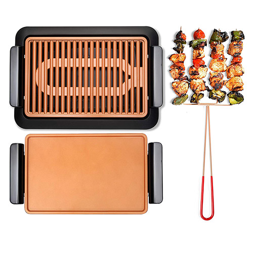 LARGE SMOKELESS GRILL W/ GRIDDLE