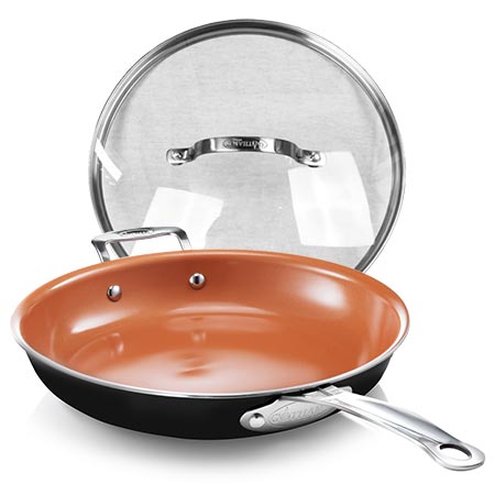 Gotham Steel Natural Collection 12in Frying Pan in Cream